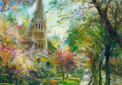 美国浪漫印象派画家和演员斯蒂芬·查尔斯·肖特奇